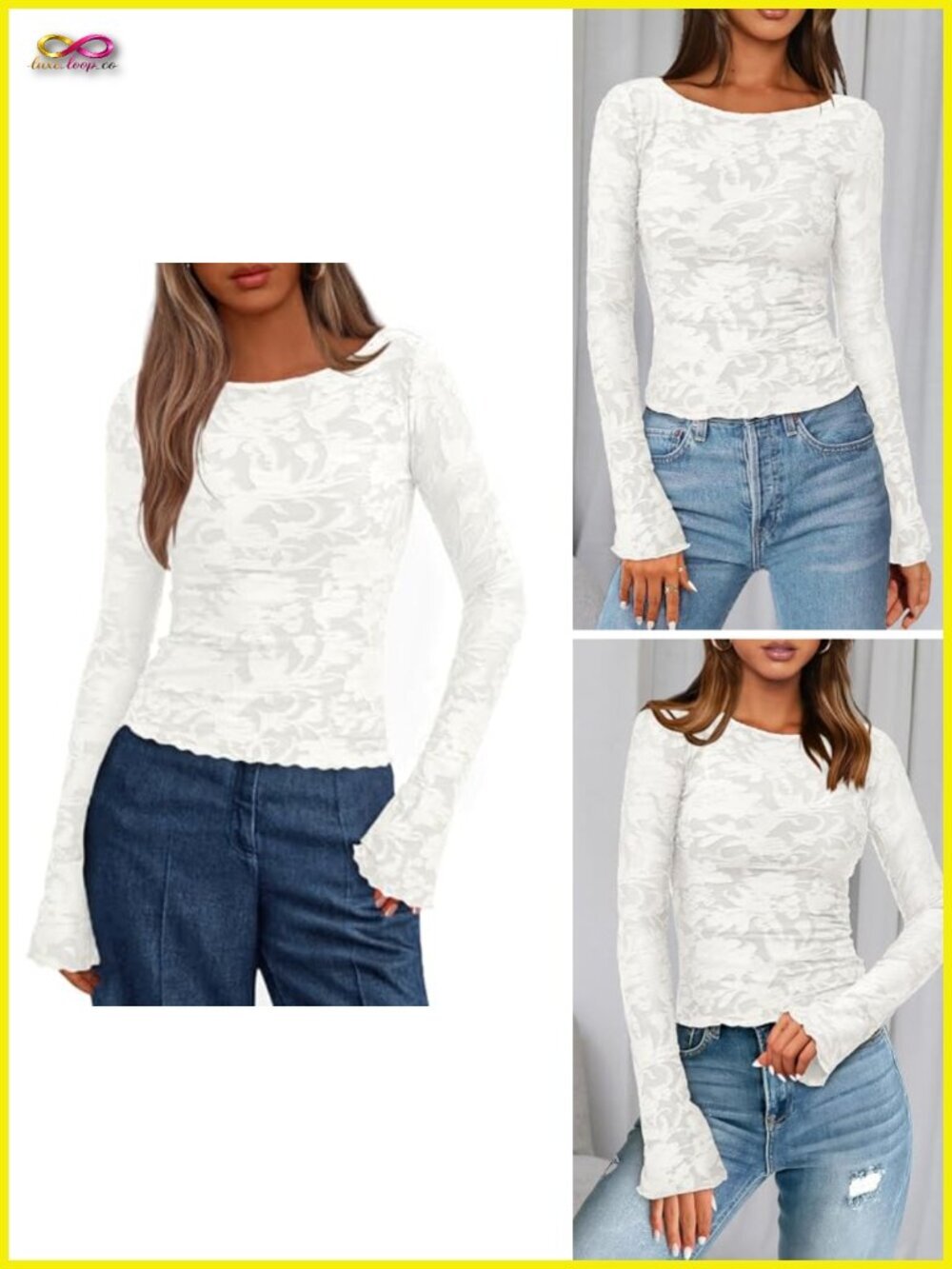 Casual Long Sleeve Floral Tunic Top Bodycon Blouse